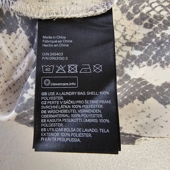 H&M Womens Satin Snake Print Slip Dress Size XS Sleeveless Date Night Silky Boho - Picture 10 of 12